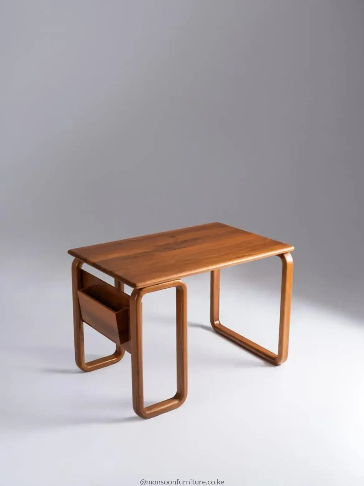 Wooden Home Office Desk with Open-Frame Base Kenya - Image 2