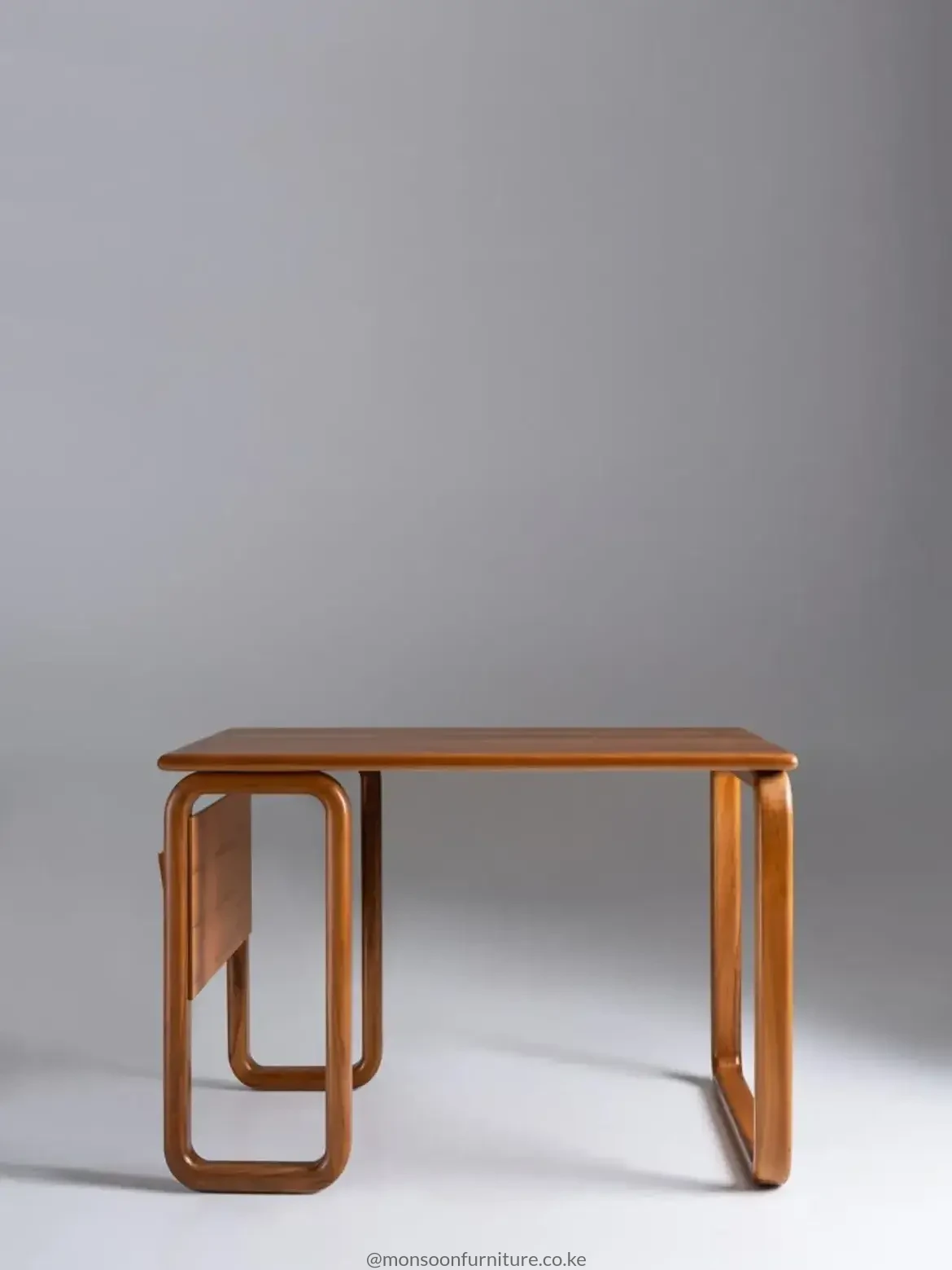 Wooden Home Office Desk with Open-Frame Base Kenya - Image 3