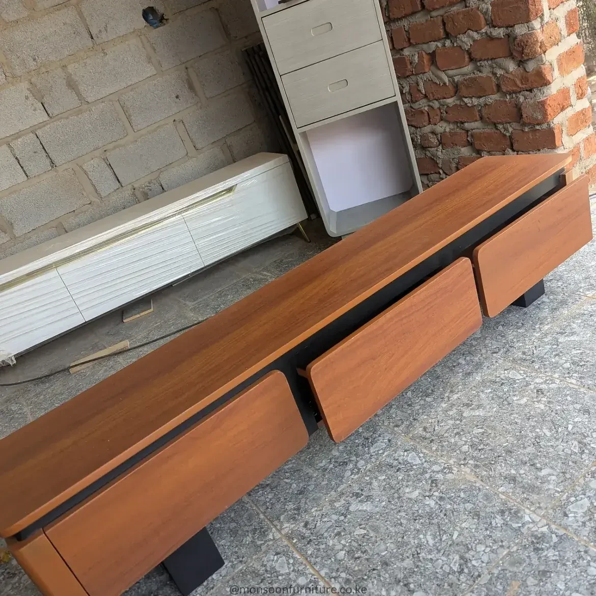 Wooden TV Cabinet with Drawers Kenya - Image 2