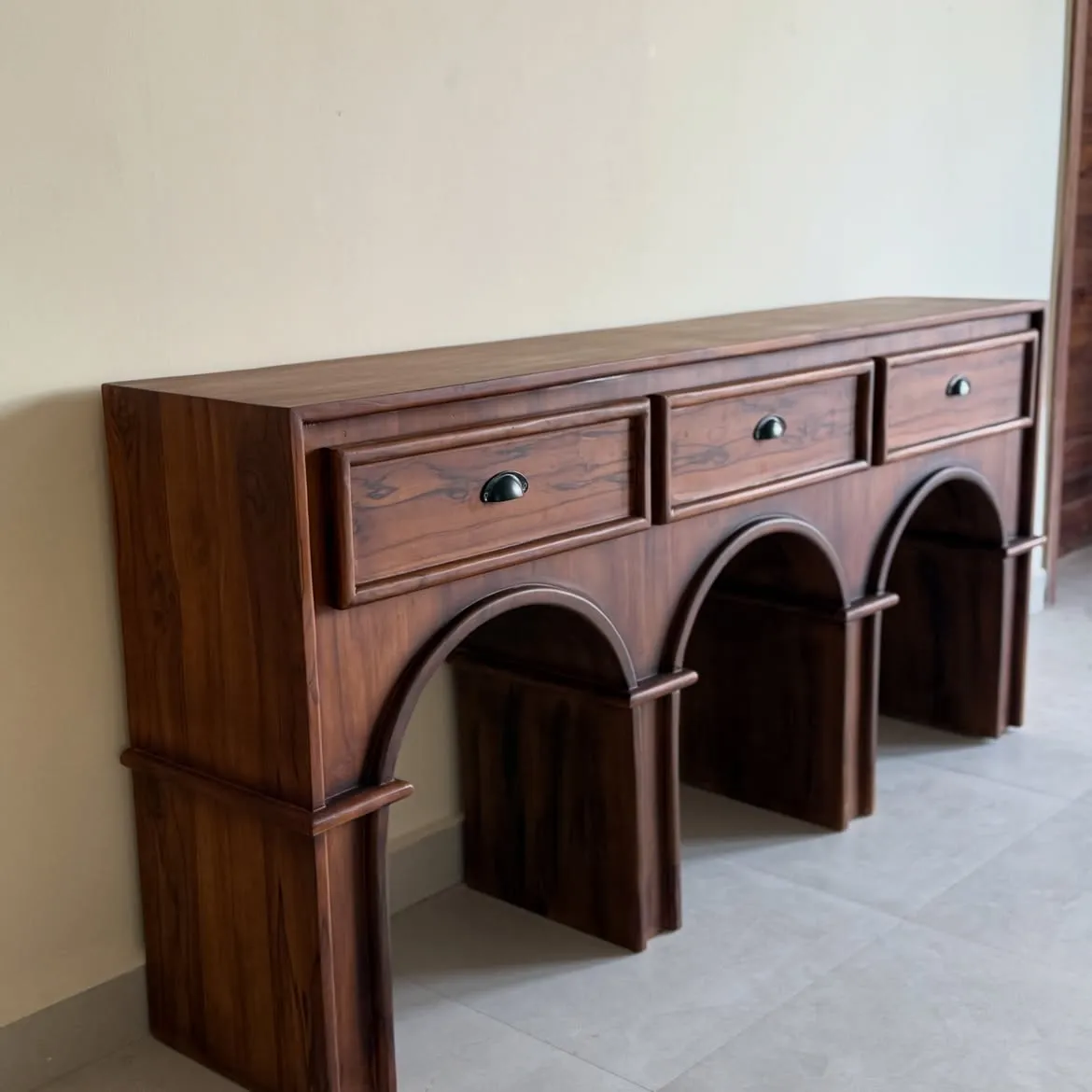 Luxury Arched Console Table with 3 Drawers – Kenya - Image 2