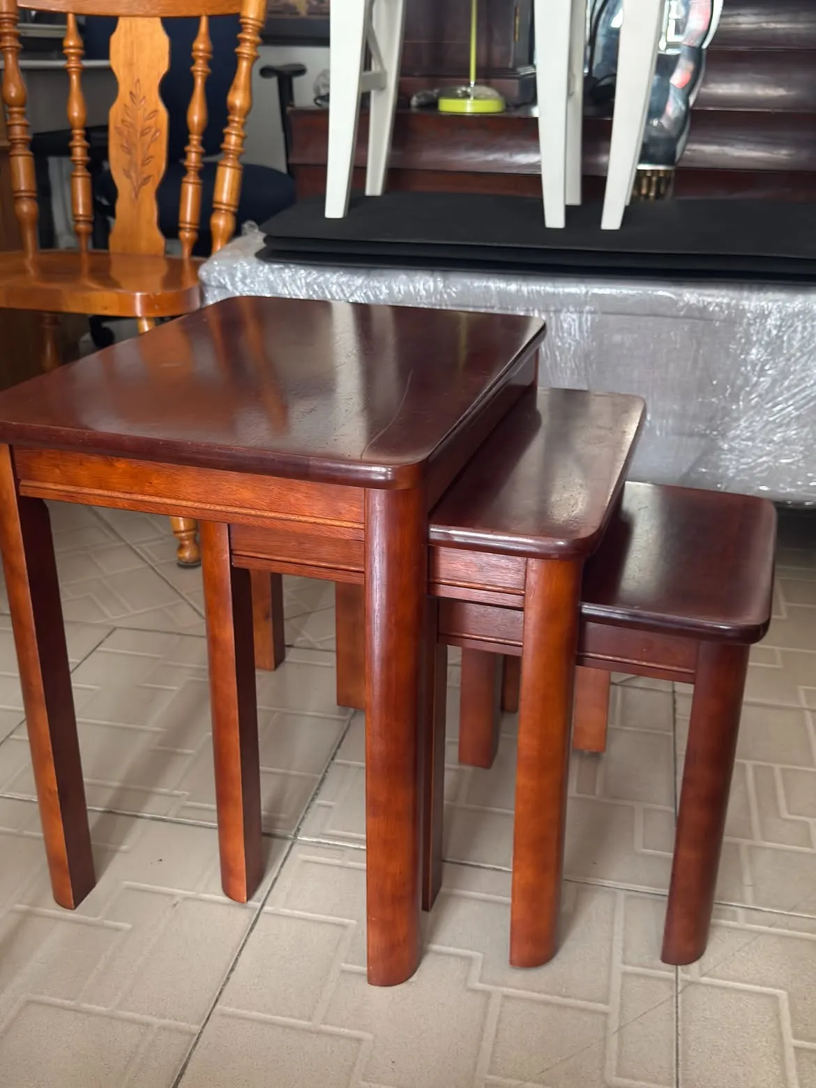 Monsoon Ainsley Wooden Nesting Tables, Set of 3 - Image 3