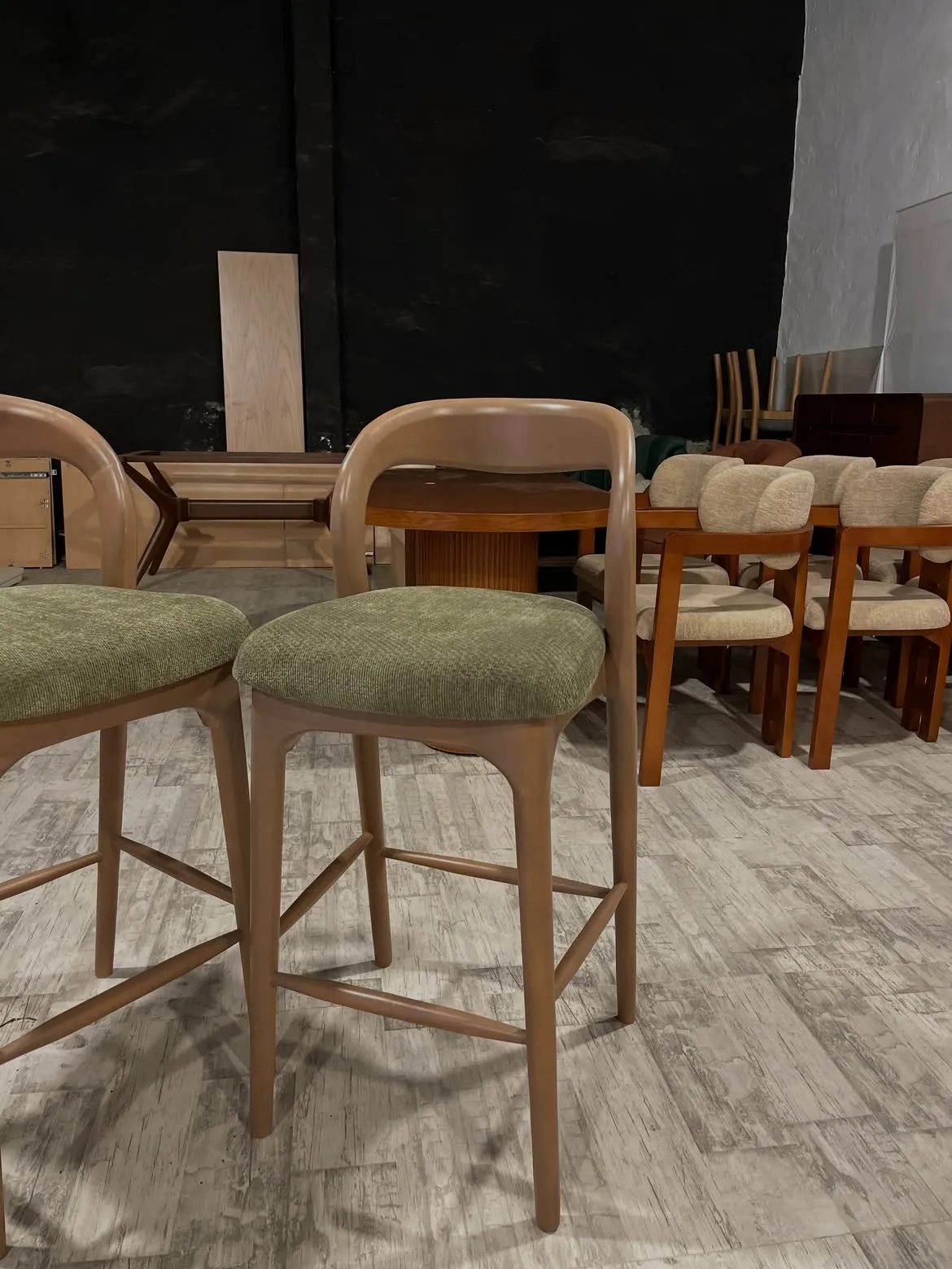 Monsoon Alderfield Bar Stool, Green, 58×45×98 cm Kenya - Image 2