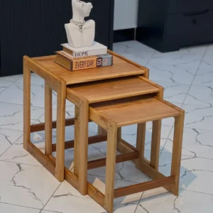 Alderleigh brown wooden side table set of 3 in Kenya