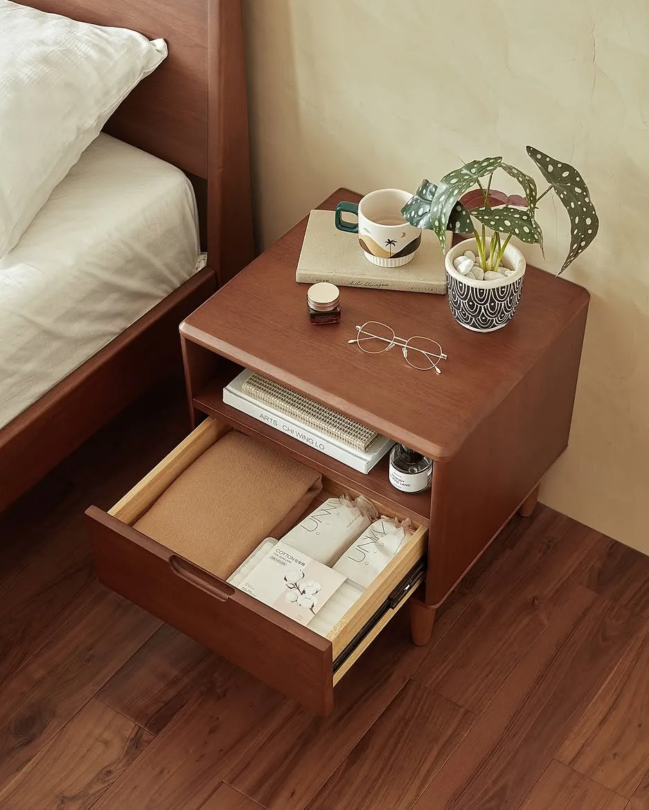Monsoon Aldermere Mahogany Bedside Table, Open Shelf Kenya - Image 2