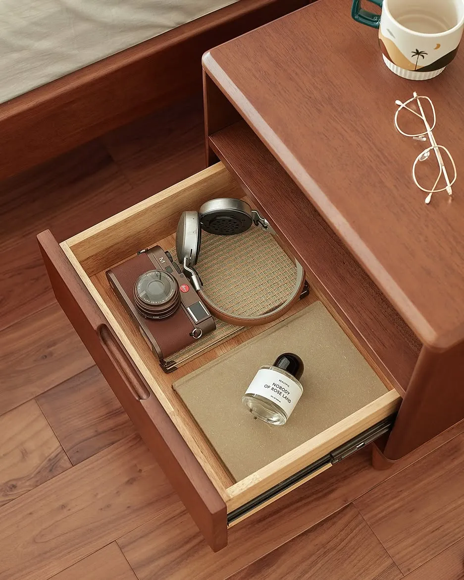 Monsoon Aldermere Mahogany Bedside Table, Open Shelf Kenya - Image 3