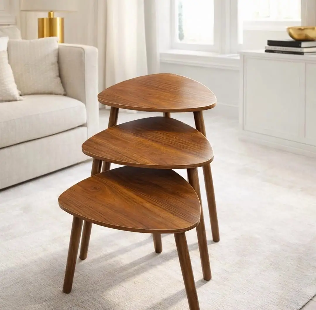 Monsoon Aspenbourne Wooden Side Tables, 3-Piece, Kenya - Image 2