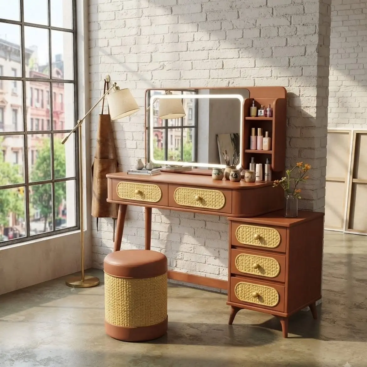 Monsoon Baldwin Floating Dressing Table, White, Kenya - Image 2