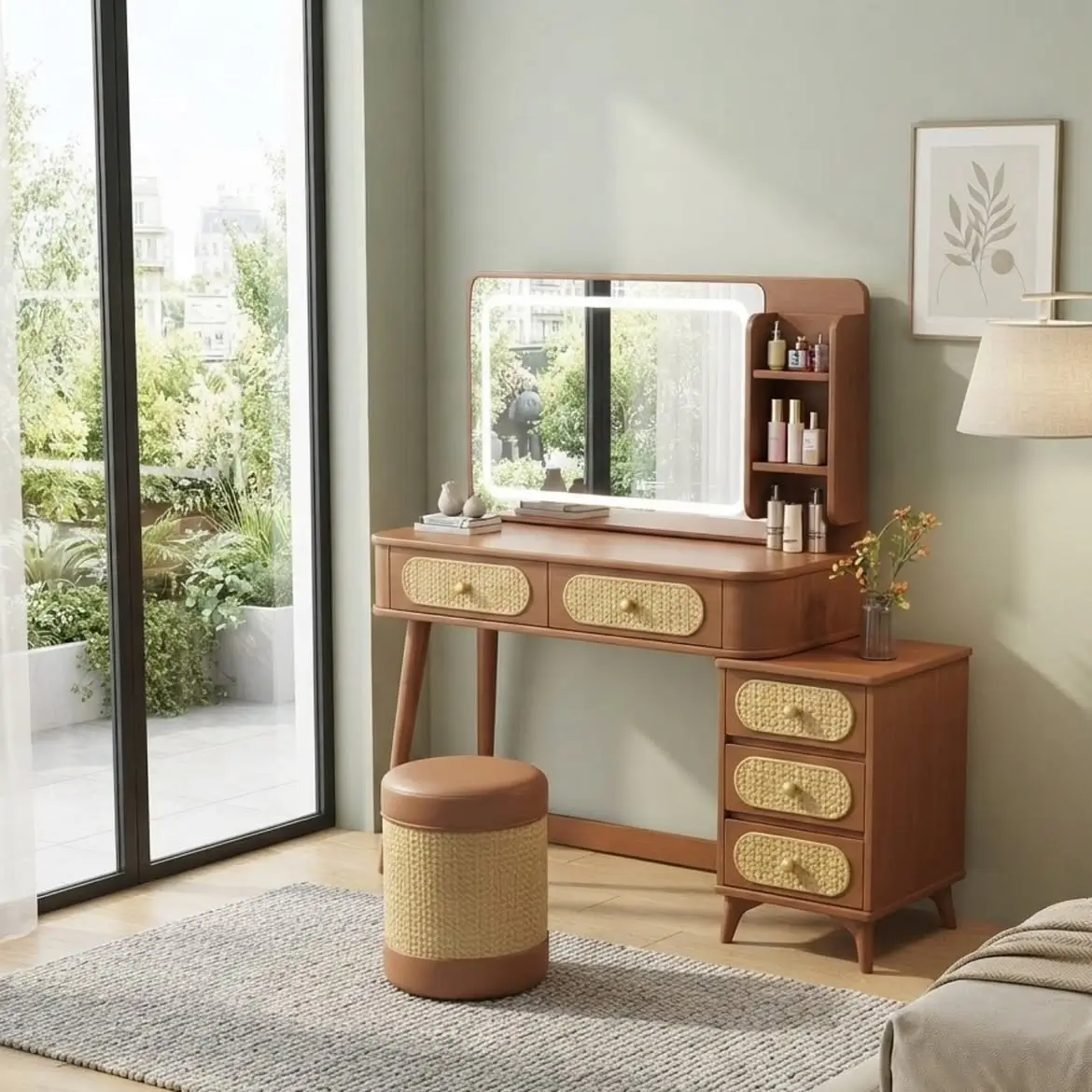 Monsoon Baldwin Floating Dressing Table, White, Kenya - Image 3