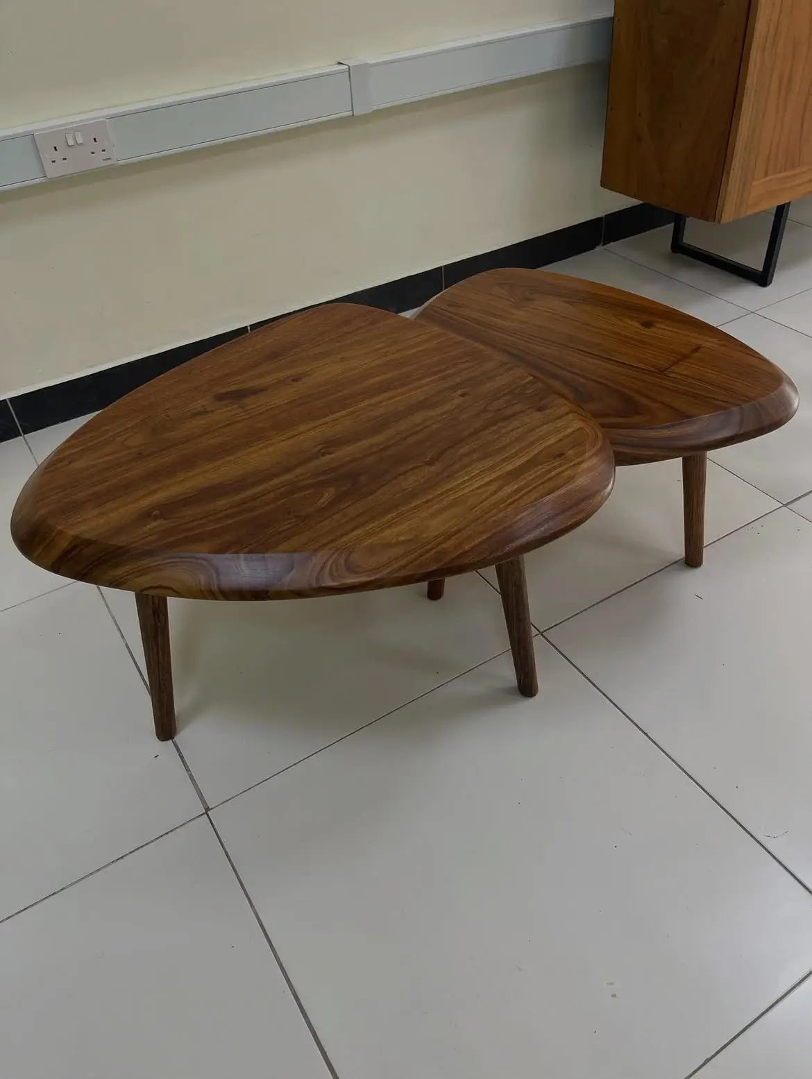 Monsoon Beechridge Wooden Nesting Coffee Table Set, 60cm & 80cm – Kenya - Image 3