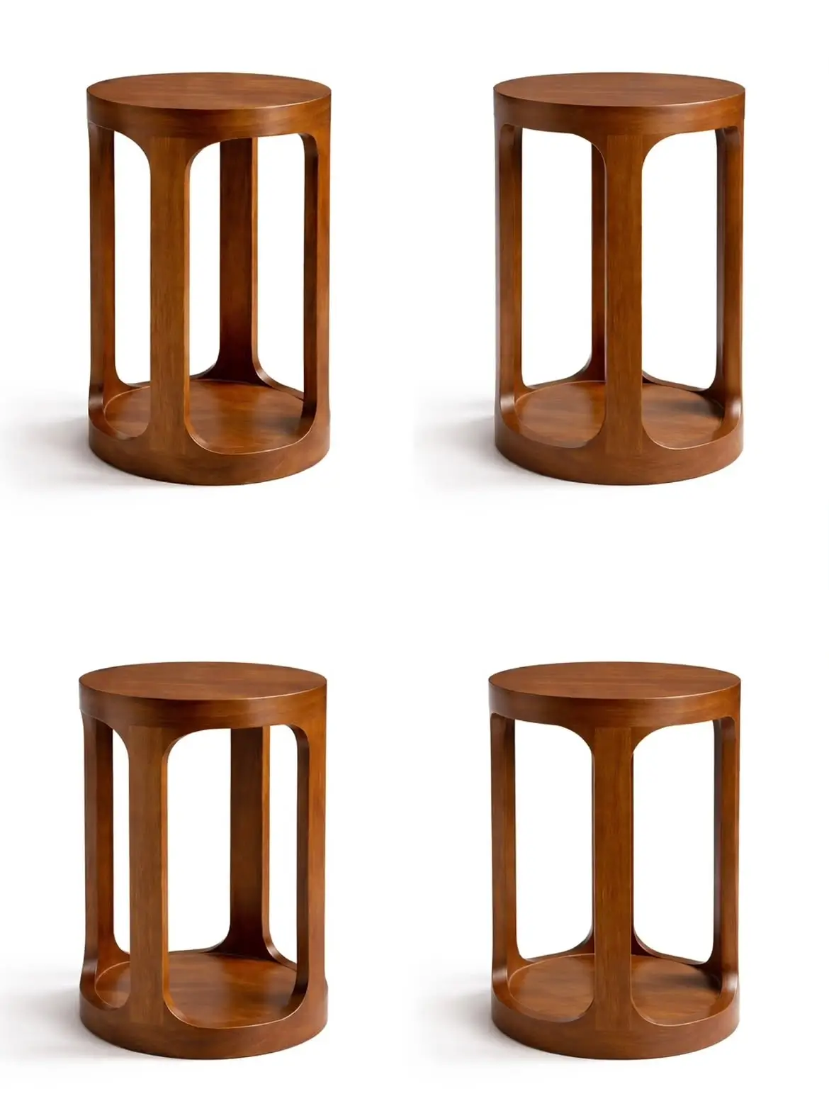 Monsoon Bellcrest Round Wooden Side Table, 30 cm, Kenya - Image 2