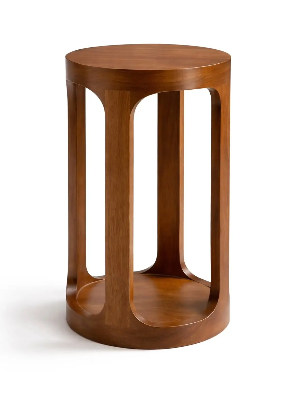 Monsoon Bellcrest Round Wooden Side Table, 30 cm, Kenya - Image 3
