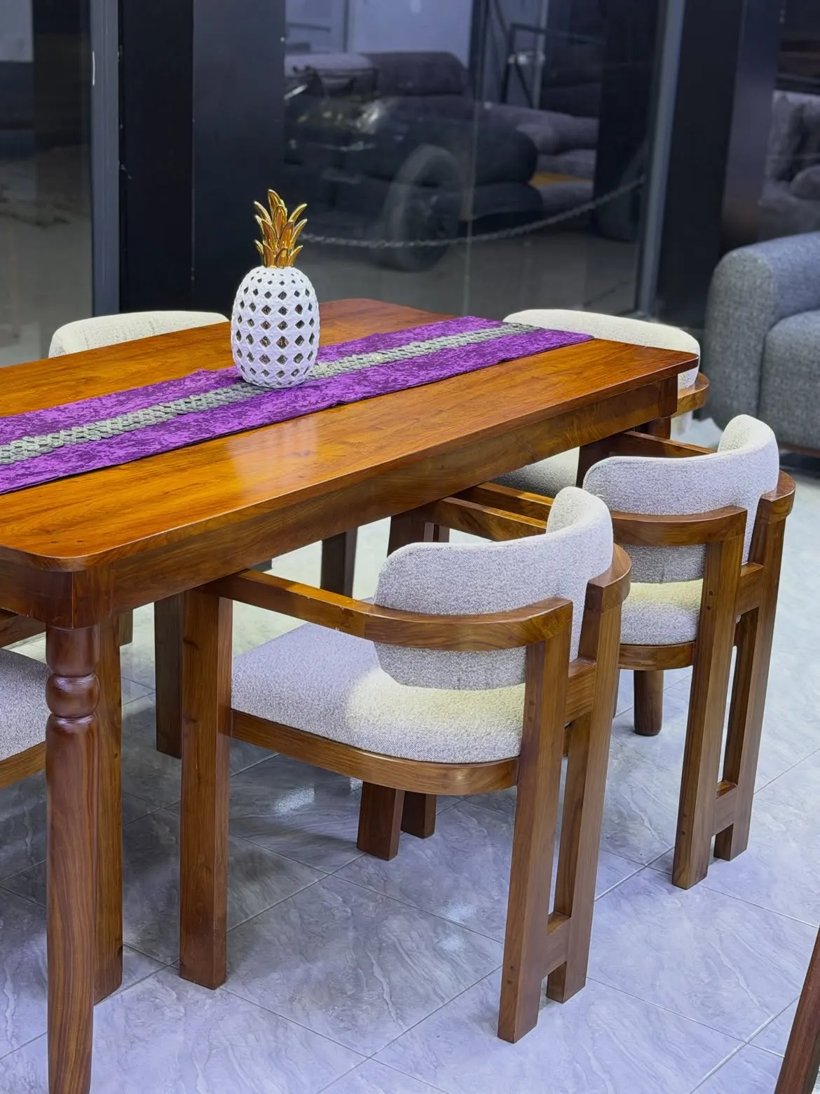 Monsoon Blueborough Mninga Dining Set, 6-Seater, Kenya - Image 3