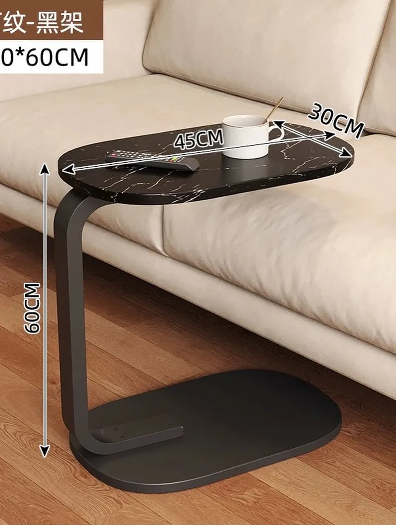 Monsoon Bluehill Black 60cm C-Shape Side Table Nairobi - Image 3