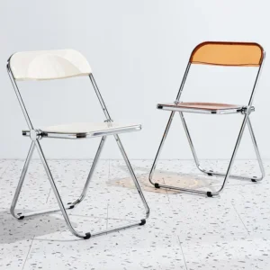 Monsoon Clearbridge transparent plastic foldable office chair