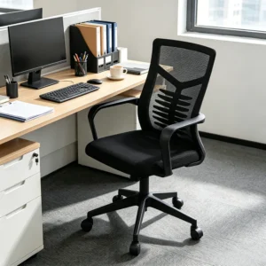 Monsoon Cleardale black mesh secretarial office chair
