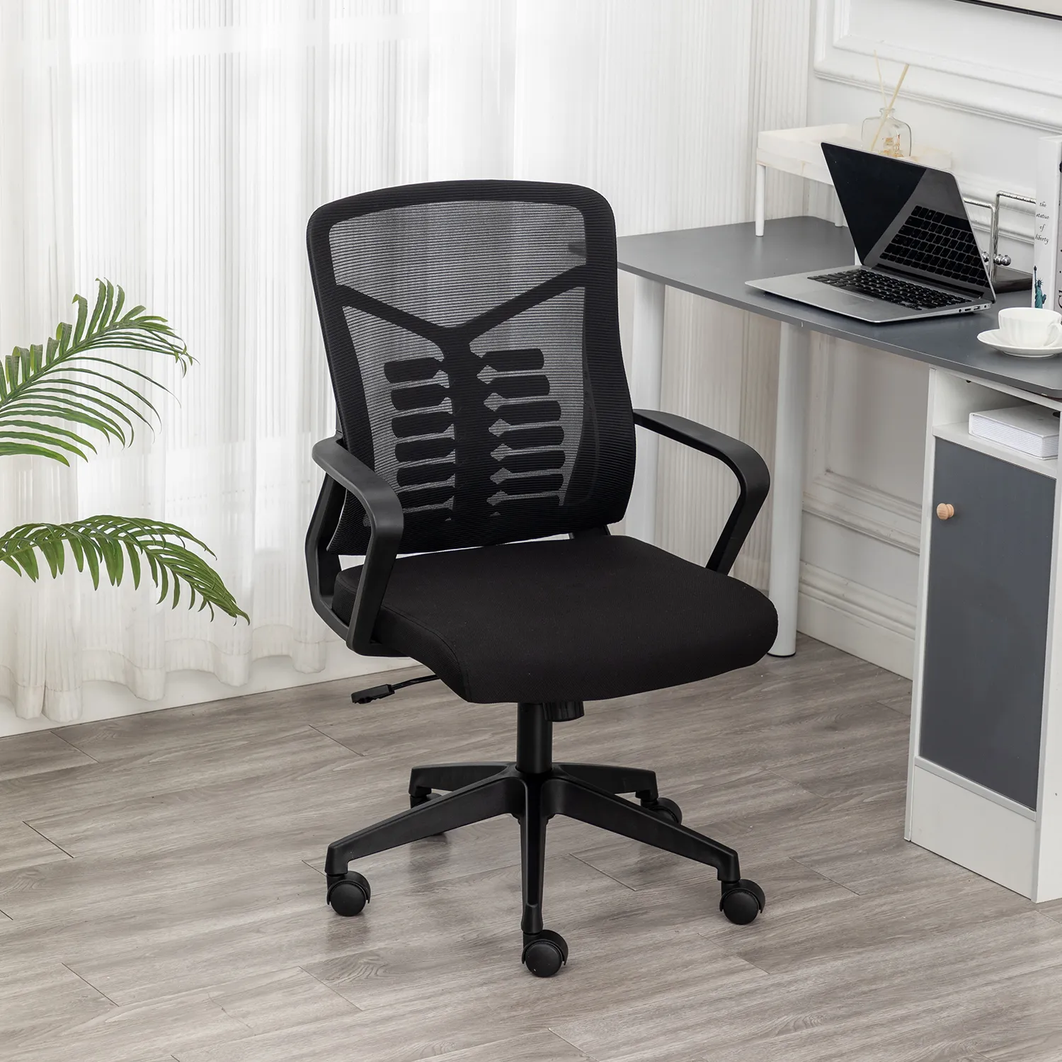 Monsoon Cleardale Secretarial Office Chair, Black Mesh Kenya - Image 2