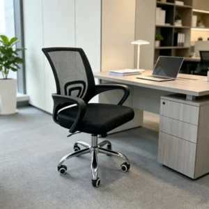Monsoon Cleardale black mesh secretarial office chair