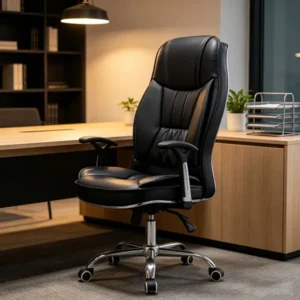 Monsoon Clearmont black high-back executive office chair