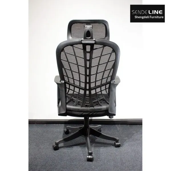 Monsoon Cloverbury Ergonomic Headrest Office Chair, Black Mesh Kenya - Image 3