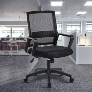 Monsoon Cloverleigh black mesh secretarial office chair