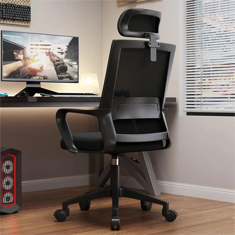 Monsoon Cresthurst Ergonomic Headrest Office Chair, Black Mesh Kenya - Image 2