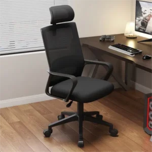 Monsoon Cresthurst black mesh ergonomic office chair with headrest