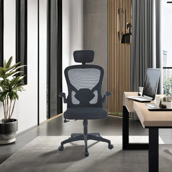 Monsoon Glenhaven Ergonomic Lumbar Office Chair, Black Mesh Kenya - Image 2