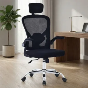 Monsoon Glenhaven black mesh ergonomic office chair with lumbar support