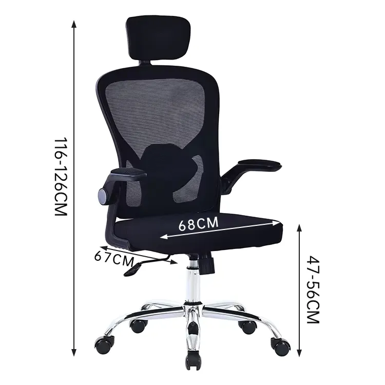 Monsoon Glenhaven Ergonomic Lumbar Office Chair, Black Mesh Kenya - Image 3