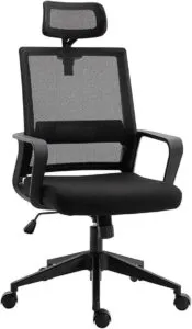 Monsoon Hartwell Mesh Executive Office Chair with Headrest, Black Kenya - Image 2