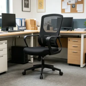 Monsoon Hartwell black mesh secretarial office chair