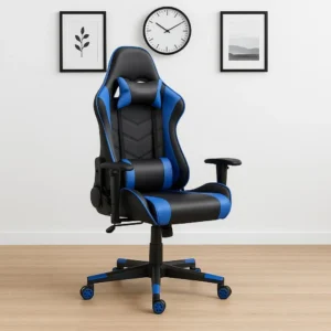Monsoon Parkstone black and blue gaming executive office chair