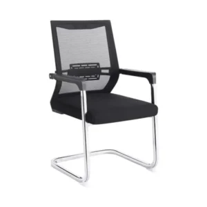 Monsoon Wellington black mesh cantilever visitor chair
