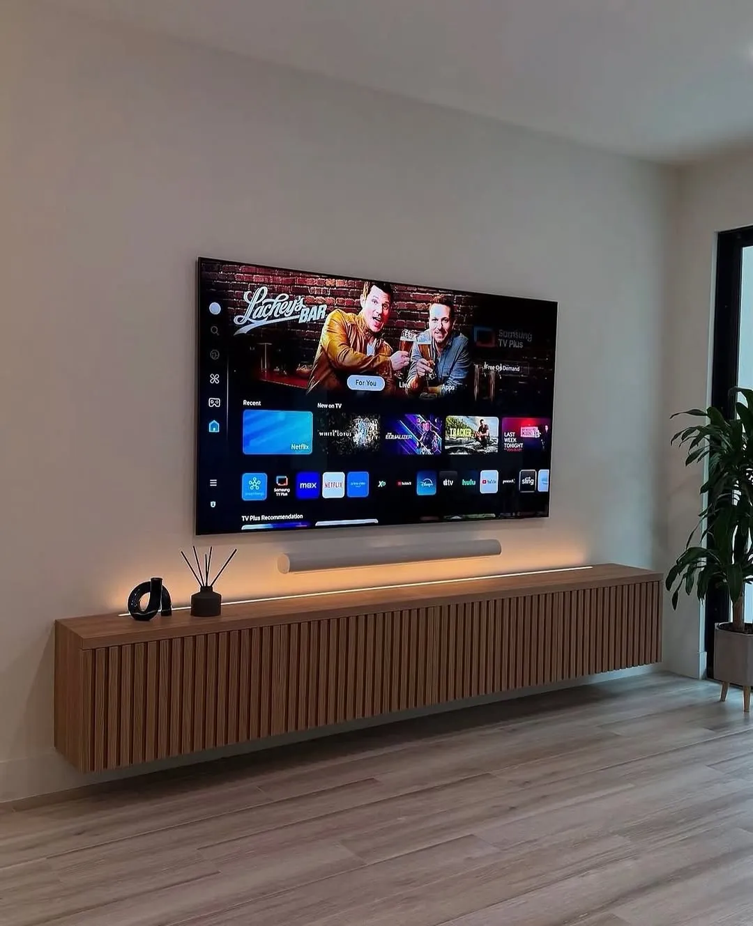 Monsoon Fluted Floating TV Stand, 7 Feet - Image 3