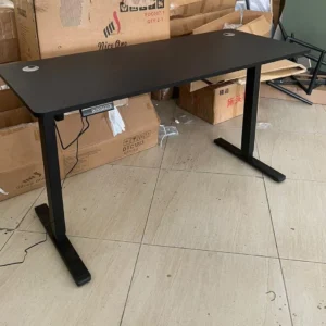Black electric height-adjustable standing desk in Kenya