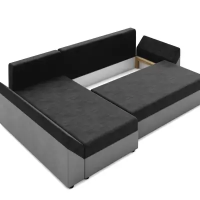 ANNELIES Grey & Black Corner Sofa Bed Kenya - Image 2