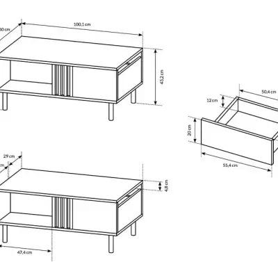 Artisan Oak Storage Coffee Table Kenya - Image 3