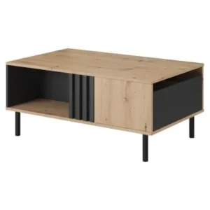 Artisan oak and anthracite storage coffee table with drawer