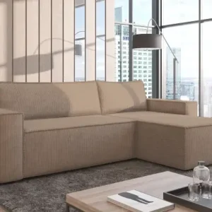 AVELIA beige sleeper sectional with chaise and storage Kenya