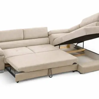 Azaria Beige Right-Hand Sleeper Sectional Kenya - Image 2