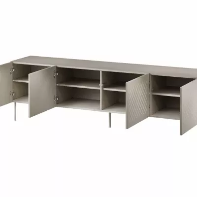 201cm Beige Diagonal Milled TV Stand Kenya - Image 3