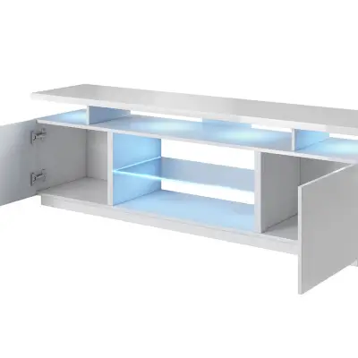 180cm Black LED TV Stand with Storage Kenya - Image 2