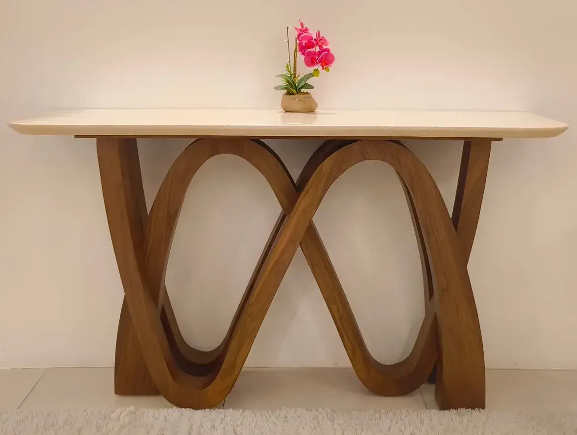 Brown Curved Console Table Kenya - Image 2