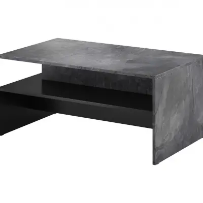 Bryce Grey & Black Open Shelf Coffee Table Kenya - Image 2