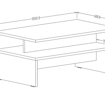 Bryce Grey & Black Open Shelf Coffee Table Kenya - Image 3