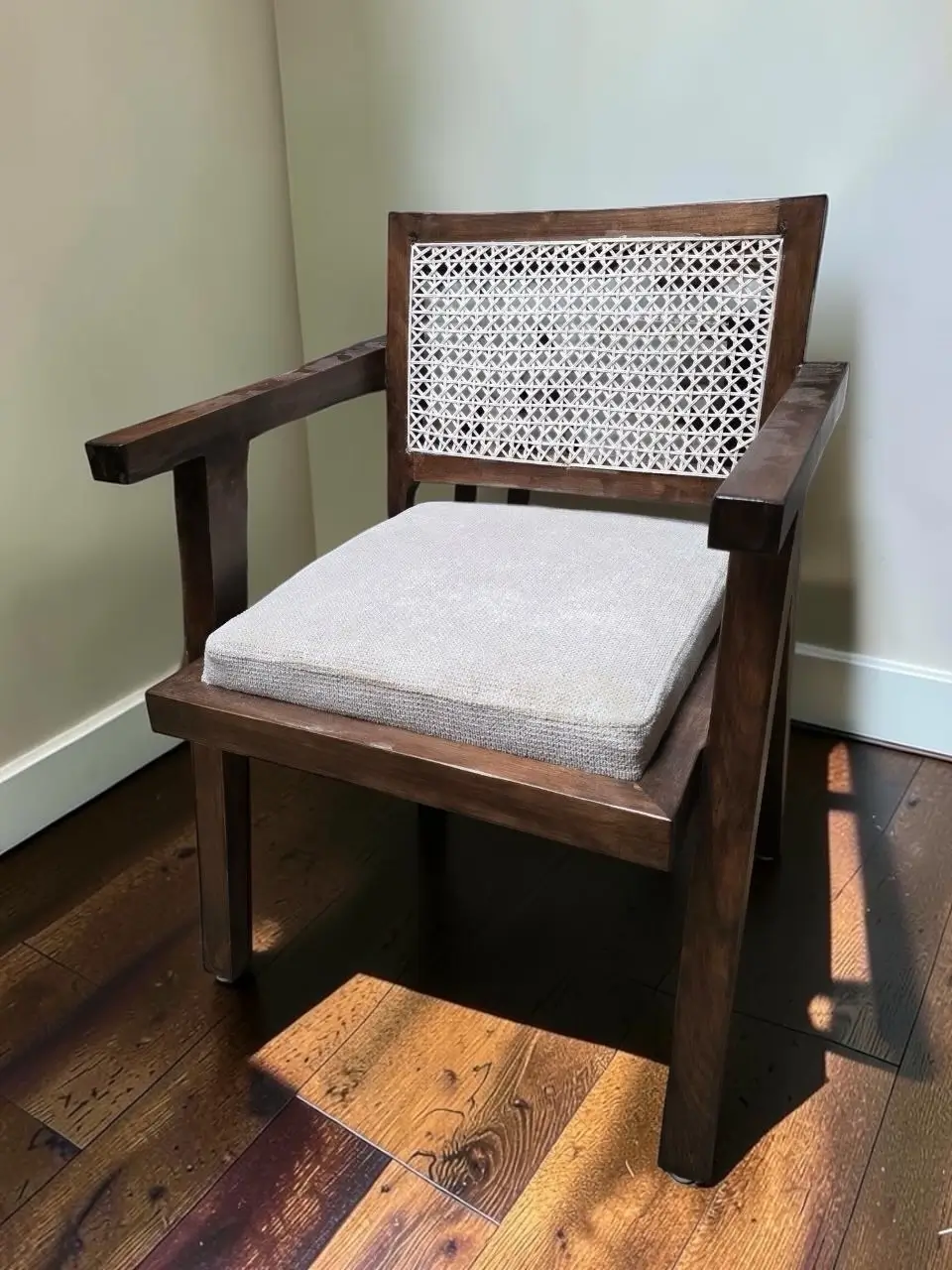 Cane Back Wooden Accent Chair Kenya - Image 2