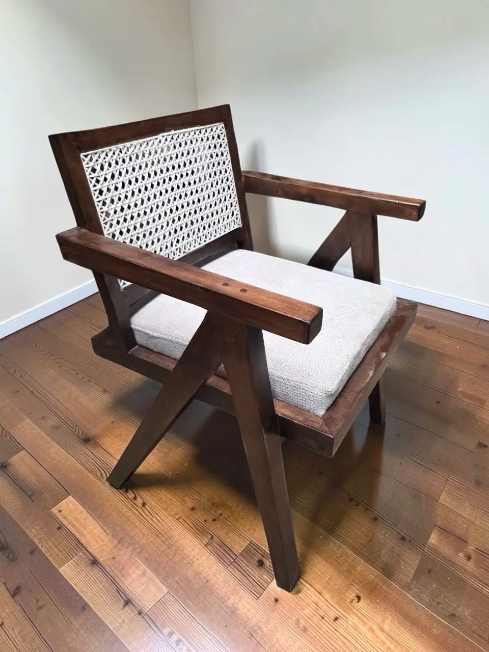 Cane Back Wooden Accent Chair Kenya - Image 3