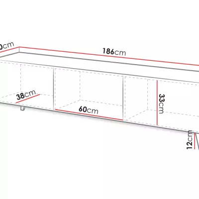CORONEL 186cm Milled Black TV Cabinet Kenya - Image 4