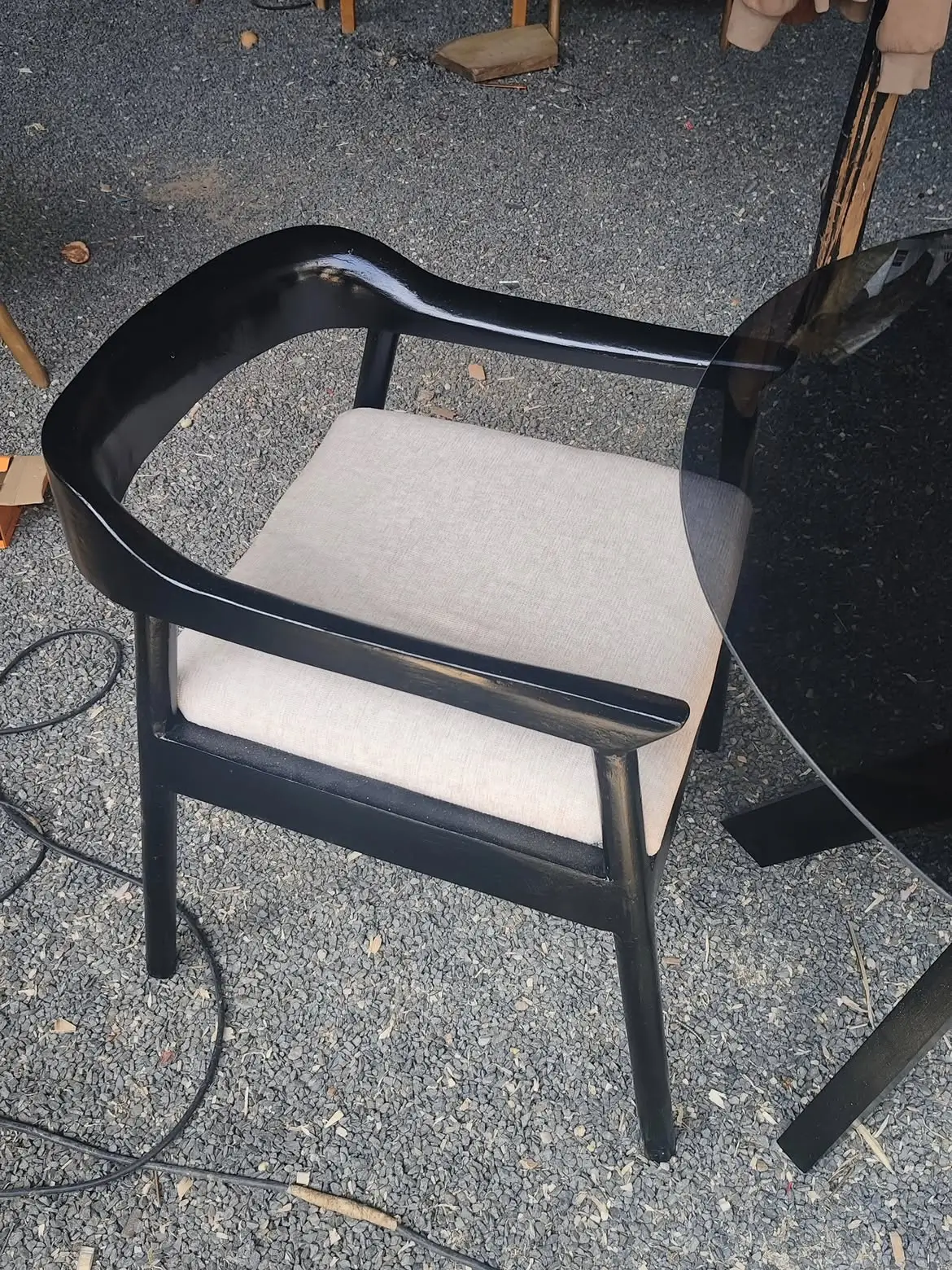 Cream Glass 2 Seater Dining Set Nairobi - Image 2