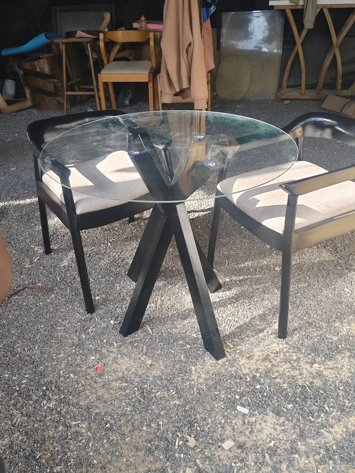 Cream Glass 2 Seater Dining Set Nairobi - Image 3